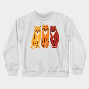 Three colorful cats Crewneck Sweatshirt